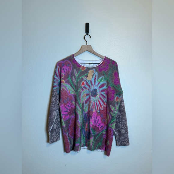 Natural Life Cashmere Like Pullover Floral Sweater - Picture 2 of 6